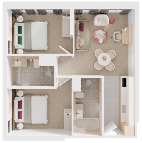 2 Bedrooms Apartment