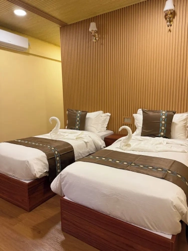 Standard Twin room with balcony and with city view