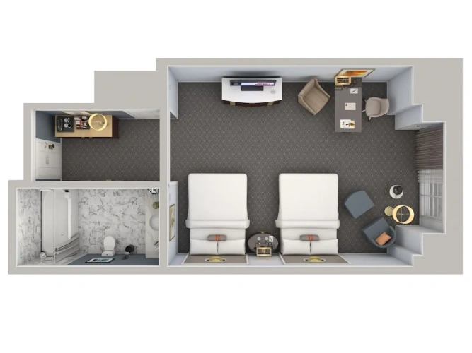 Standard Quadruple room with balcony