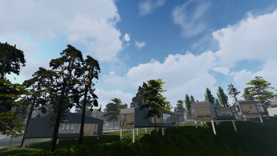 Outside