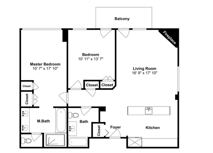 1 Bedroom Standard room with balcony