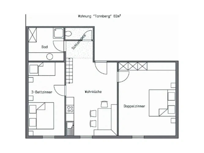 2 Bedrooms Apartment