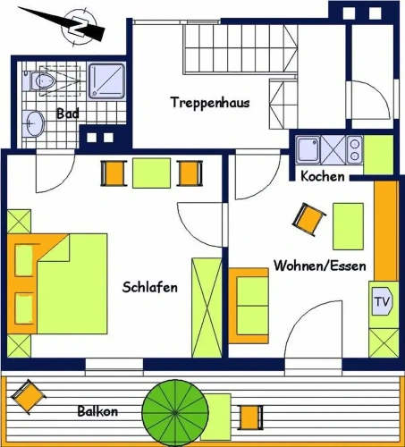 Apartment with balcony