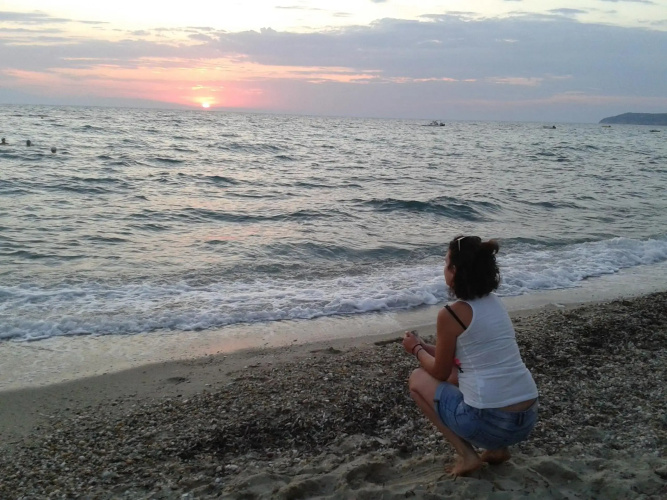 Siviri, the beautiful sunset