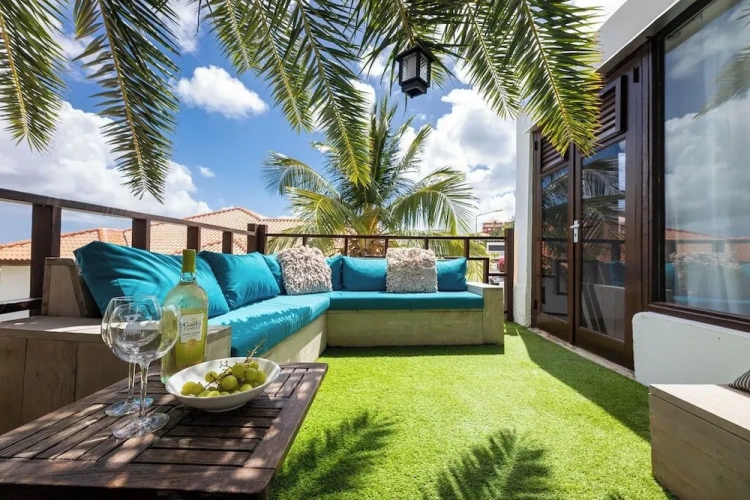 Double Apartment with balcony and with garden view