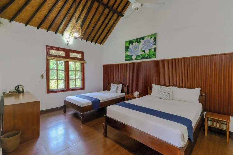 Standard Quadruple Family room with pool view