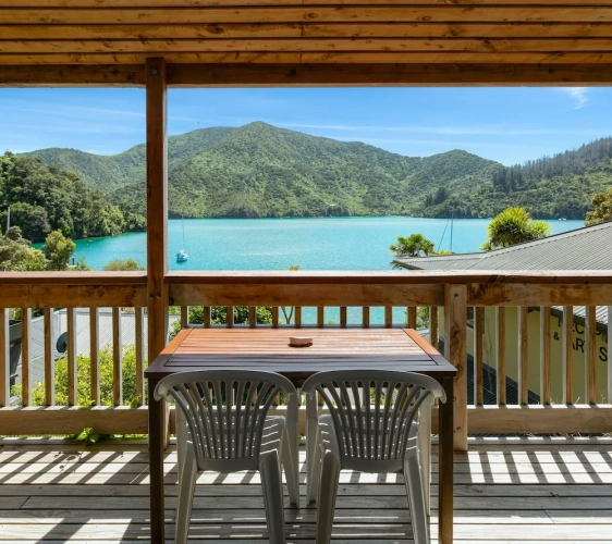 Chalet with balcony