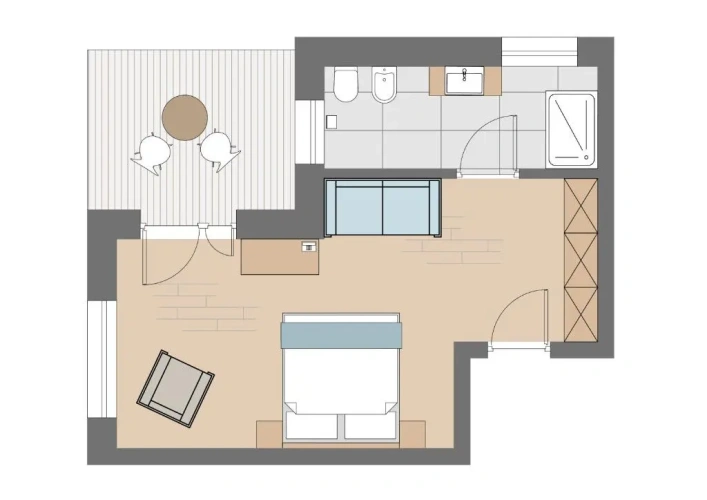 Standard Double room with balcony
