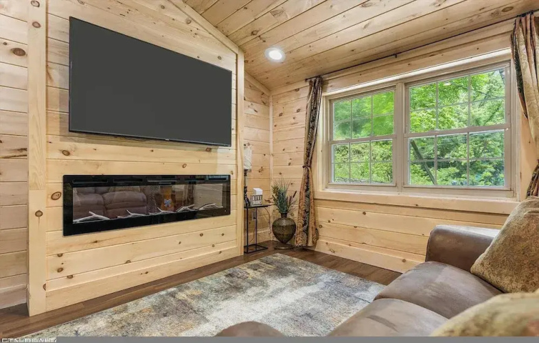 King Bed Fireplace Hot Tub Foos Ball