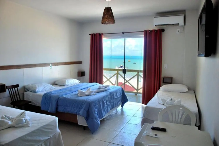 Standard Quadruple room with balcony and with sea view