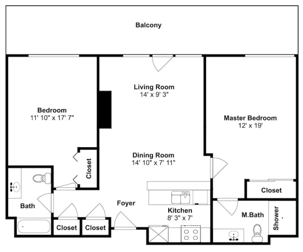 2 Bedrooms Superior room with balcony and with mountain view
