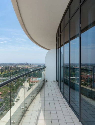 Studio with balcony and with city view