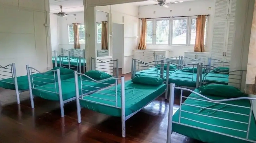Bed in Dorm with balcony