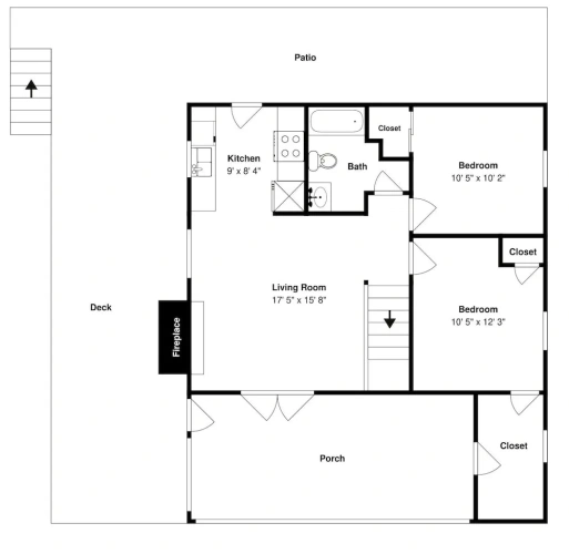 2 Bedrooms Studio