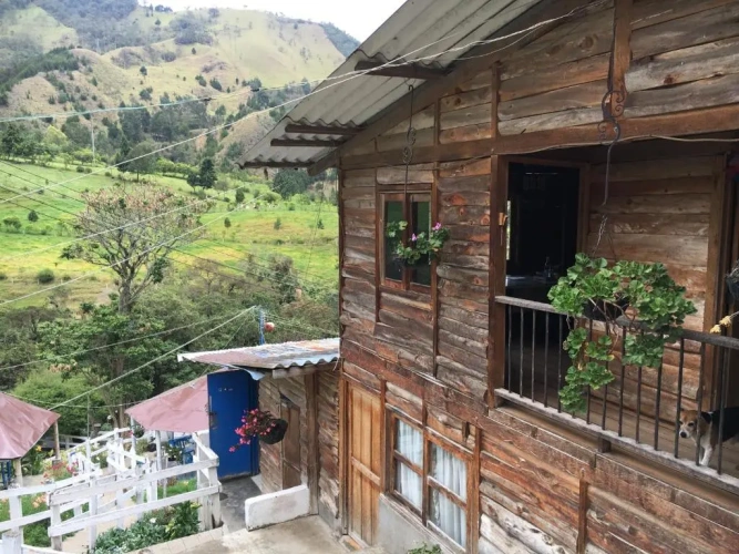 Chalet with balcony and with view