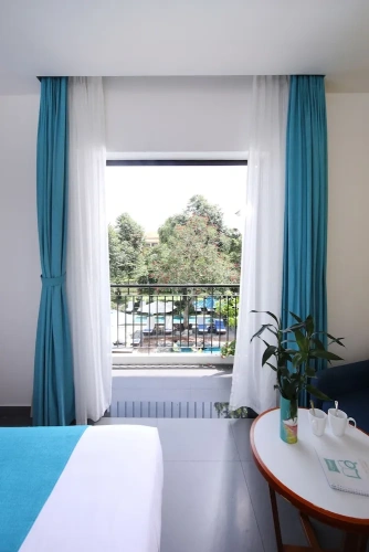 Deluxe Twin room with balcony and with pool view