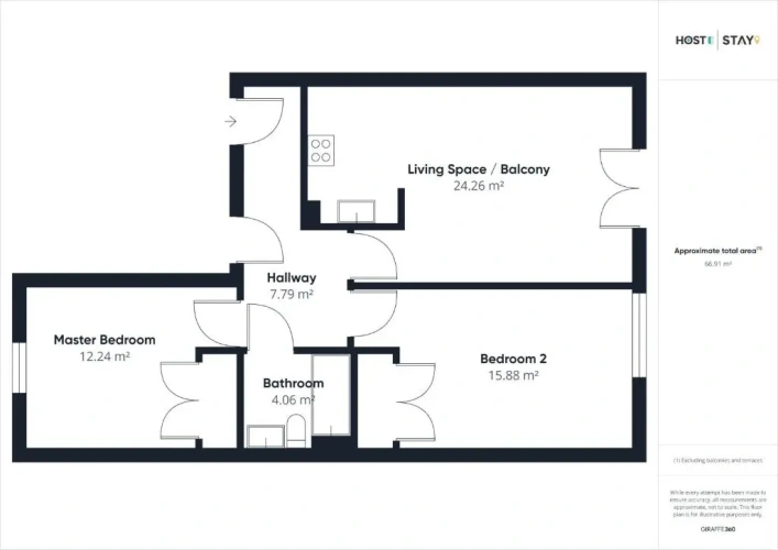 2 Bedrooms Apartment