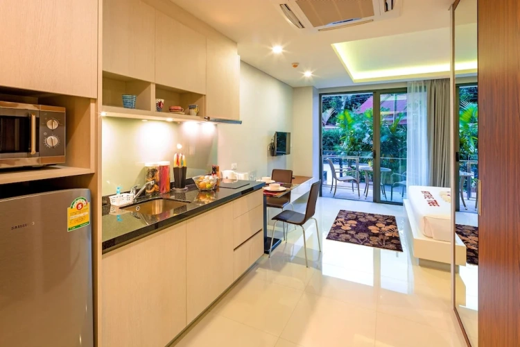 Studio with balcony