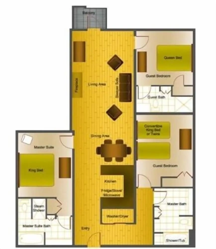 3 Bedrooms Standard room