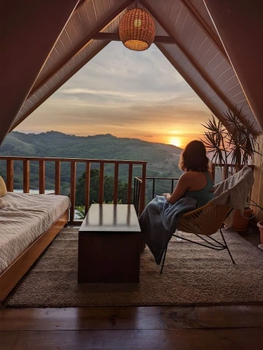 1 Bedroom Standard Duplex room with balcony and with mountain view