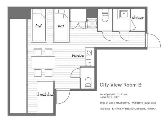 Standard room with city view