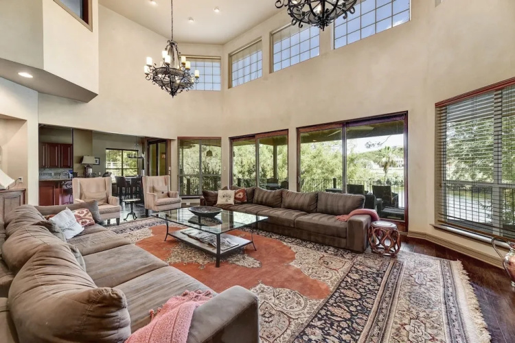 5BR 5BA Lake Austin Double Decker Boat House by RedAwning