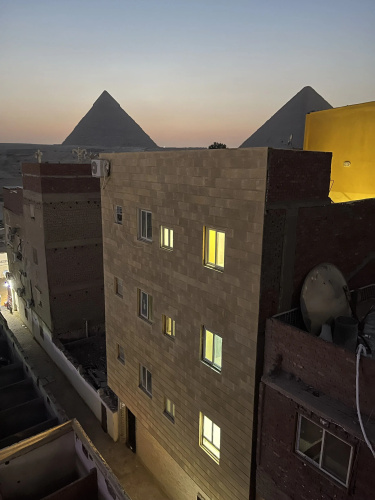 The pyramids plateau view