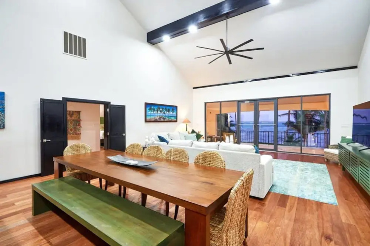 Beachfront Villa With Long Private Pier and Pool