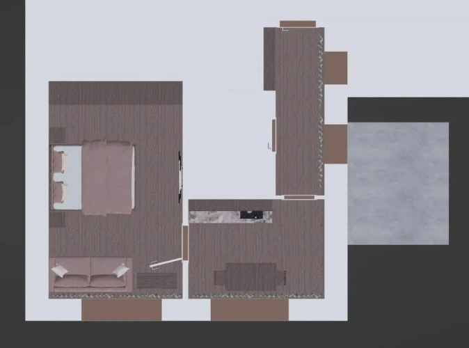 Standard Double room with balcony and with view