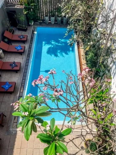Double Studio with balcony and with pool view
