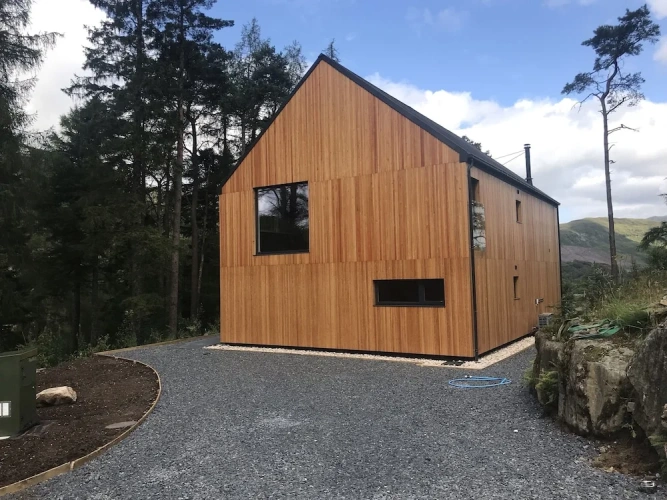 Chalet with balcony