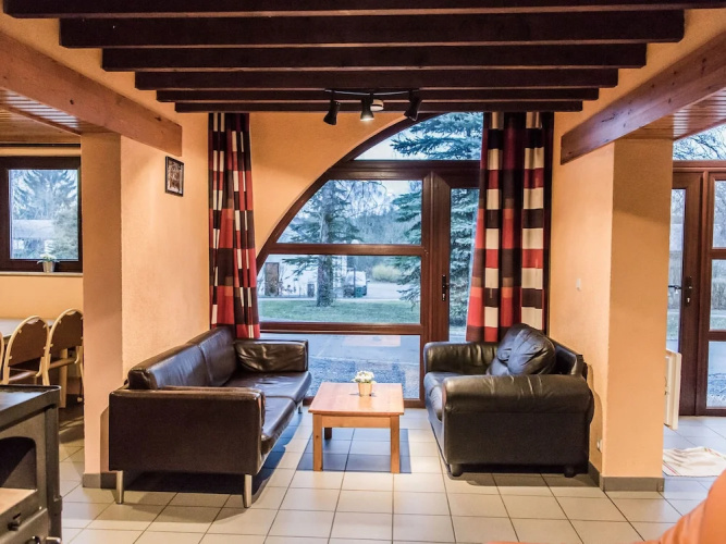 Comfortable bungalow with a terrace located in the Ourthedal