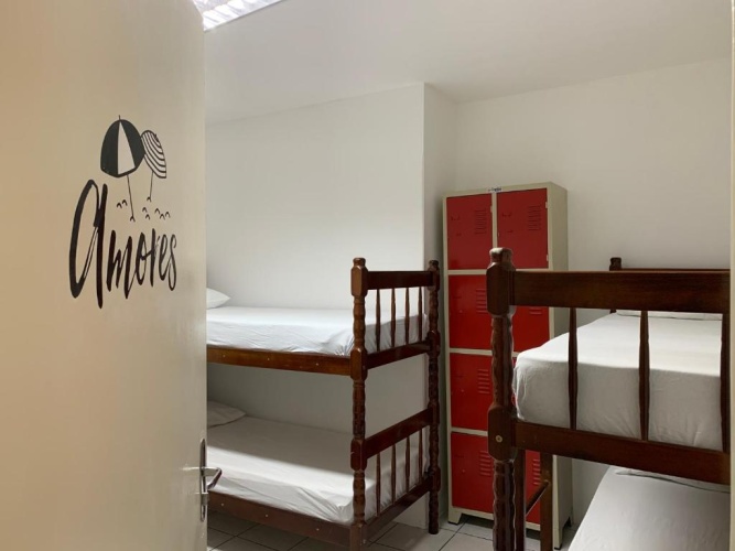 Bed in Dorm with balcony