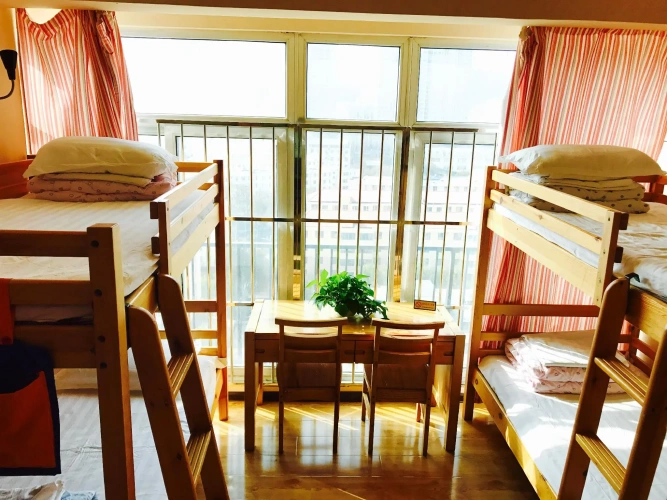 Bed in Dorm (female dorm) with view