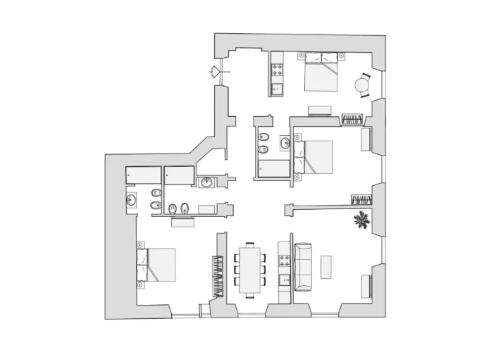3 Bedrooms Apartment