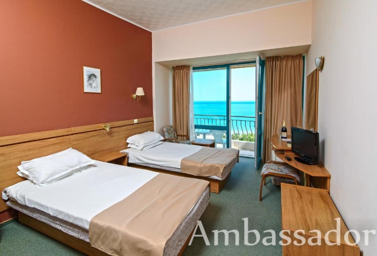 Standard Twin room with balcony and with sea view