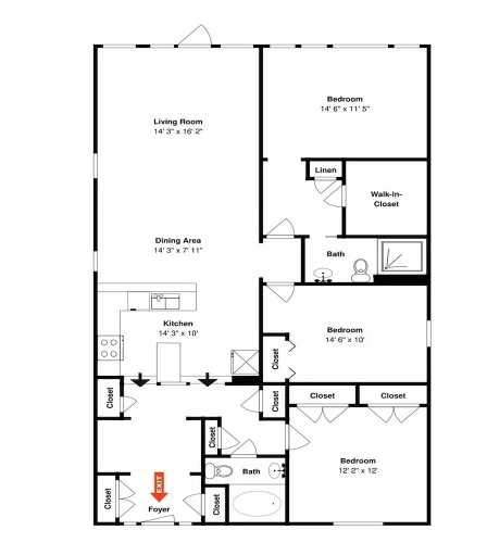 3 Bedrooms Studio
