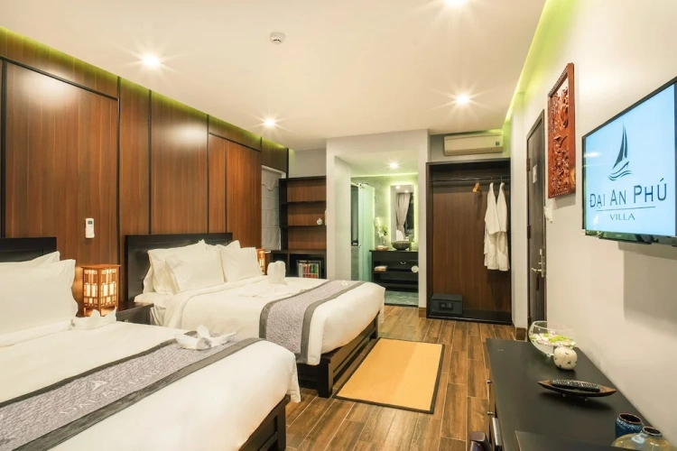 Quadruple Family Suite with balcony and with pool view