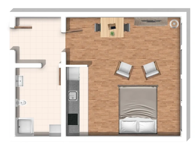 1 Bedroom Double Apartment