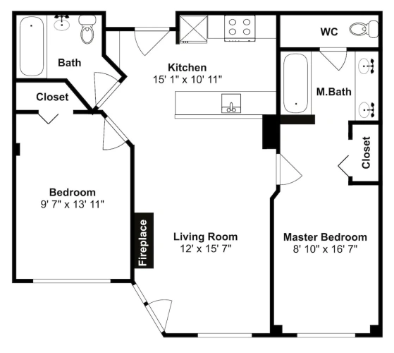 2 Bedrooms Premium room with courtyard view