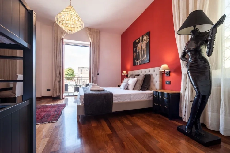 Superior Quadruple room with balcony and with city view