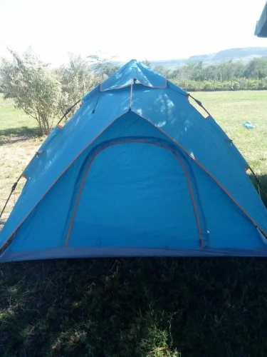 Tent with lake view