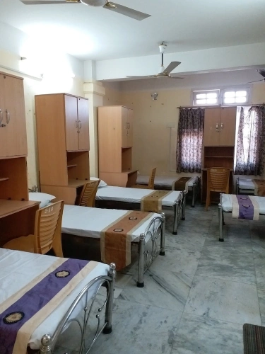 Bed in Dorm with land view
