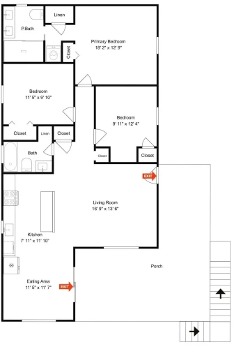 3 Bedrooms Cottage with balcony