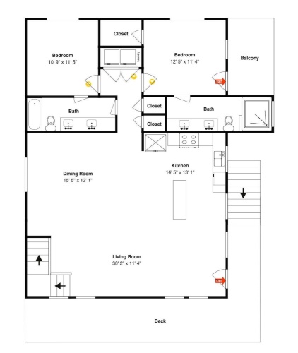 6 Bedrooms Cottage with balcony