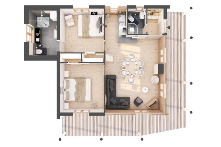 3 Bedrooms Apartment