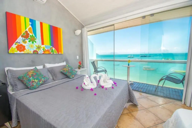 Deluxe Triple room with balcony and with sea view