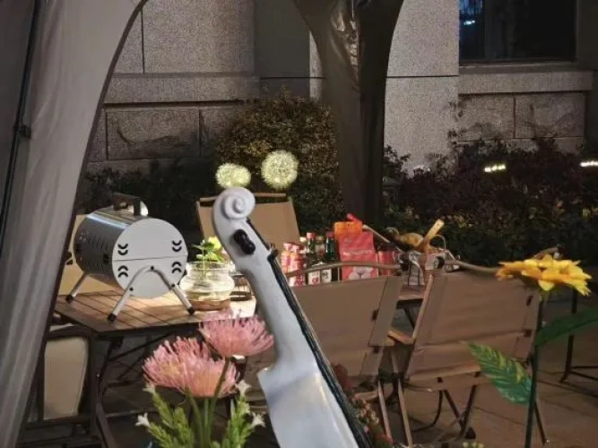 Outside