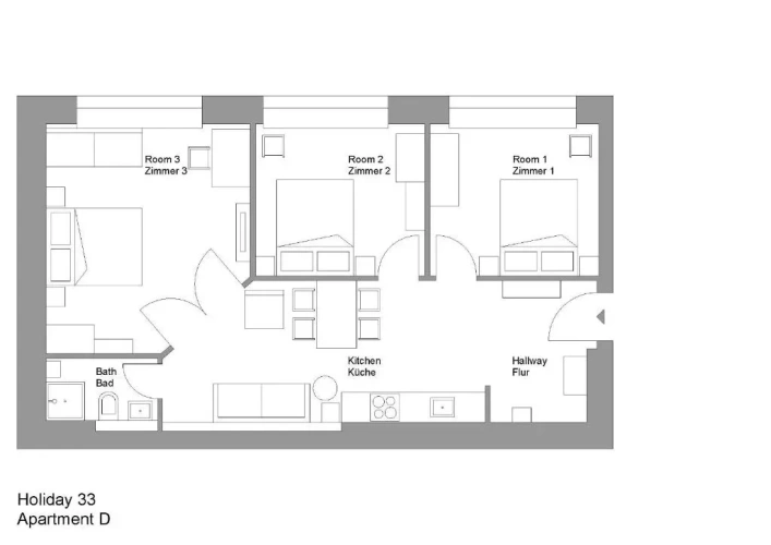 3 Bedrooms Apartment