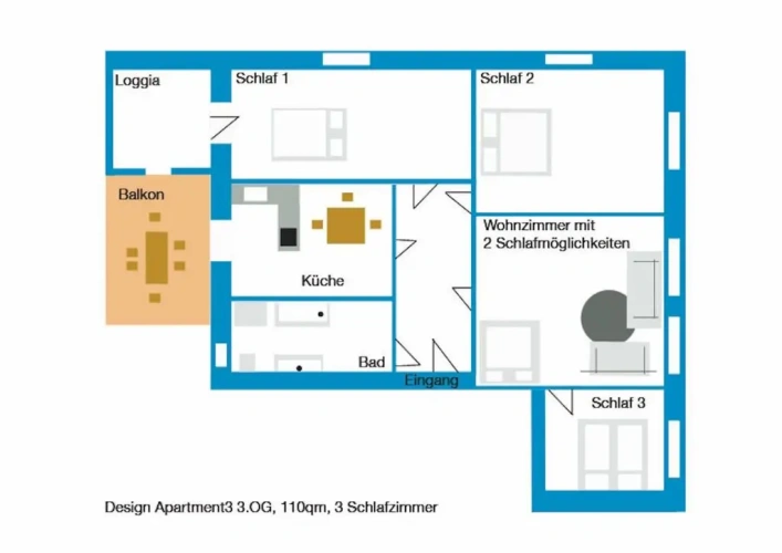 3 Bedrooms Deluxe Apartment